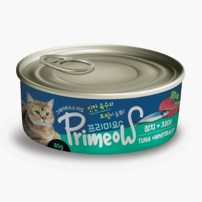 ♠[프리미요] 고양이 습식 캔 참치 + 치어 85g x 24개입