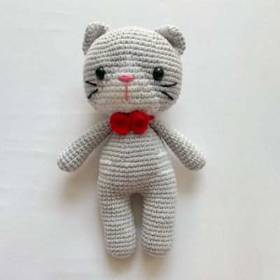 ♠[개달당] 회색 고양이 애착인형 고양이장난감 뜨개인형 먼치킨 랙돌 러시안블루