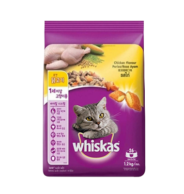 ♠[위스카스] 고양이사료 포켓 닭고기 1.2kg(성묘용)