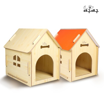 ♠[애구애구] 강아지 하우스 나무 저택 오픈형