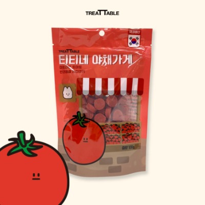 ♠[트릿테이블] 티티네 야채가게 토마토 [반려동물 비건쿠키] 100g